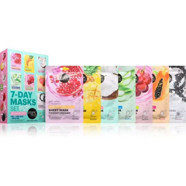 Organic Shop Organic Shop 7-Day Masks Set Glow Better комплект платнени маски