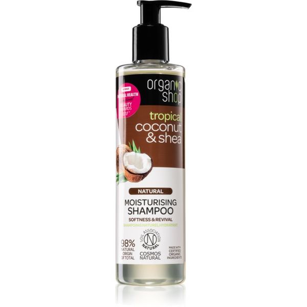 Organic Shop Organic Shop Natural Coconut & Shea хидратиращ шампоан за суха и увредена коса 280 мл.