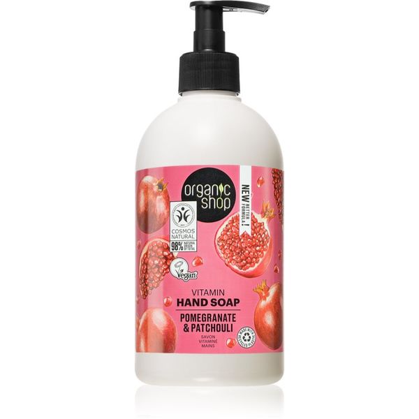 Organic Shop Organic Shop Pomegranate & Patchouli течен сапун-грижа за ръце с дозатор 500 мл.