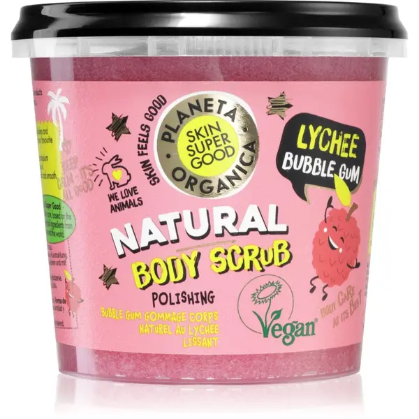 Organic Shop Organic Shop Skin Super Good Lychee Bubble Gum пилинг за тяло за мека и гладка кожа 360 мл.