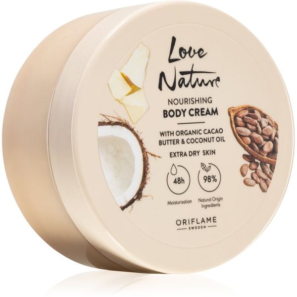 Oriflame Oriflame Love Nature Cacao Butter & Coconut Oil подхранващ крем за тяло с хидратиращ ефект 200 мл.