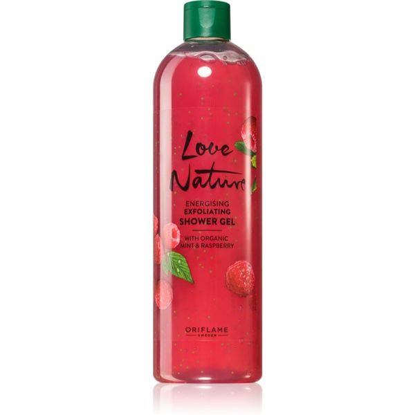 Oriflame Oriflame Love Nature Organic Mint & Raspberry почистващ пилинг гел с аромат на малини 500 мл.