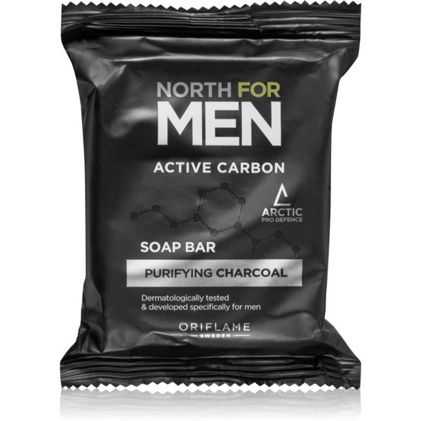 Oriflame Oriflame North for Men Active Carbon почистващ твърд сапун с активен въглен 100 гр.