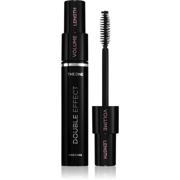 Oriflame Oriflame The One Double Effect спирала за удъжаване, извиване и обем с четка 2 в 1 цвят Black 8 мл.