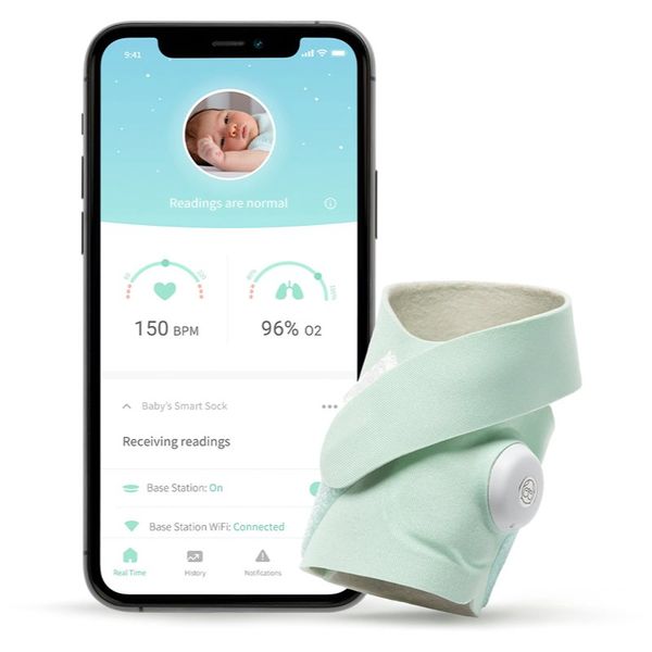 Owlet Owlet Smart Sock 3 0-18m смарт чорапи Mint 2x1 чифт