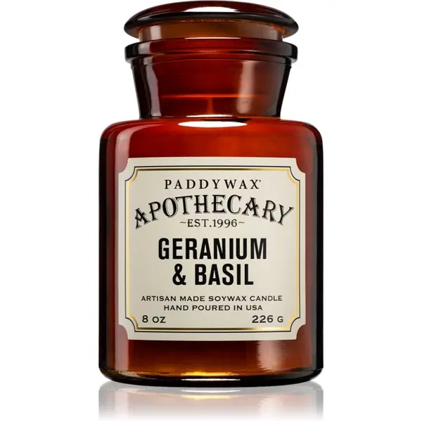 Paddywax Paddywax Apothecary Geranium & Basil ароматна свещ 226 гр.
