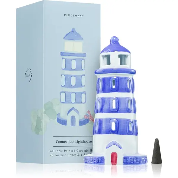Paddywax Paddywax Painted Ceramic House Connecticut Lighthouse подаръчен комплект