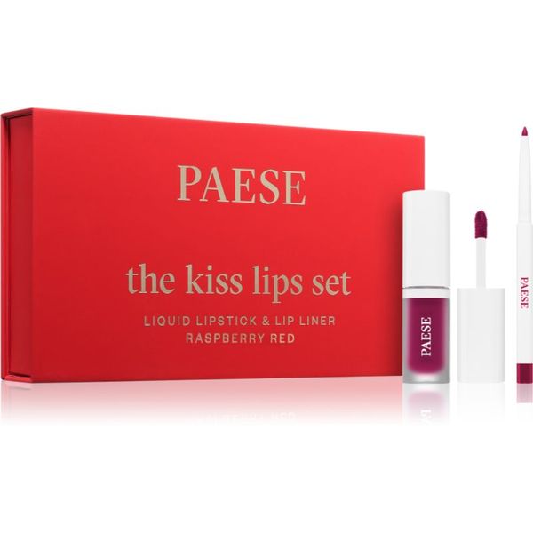 Paese Paese The Kiss Lips Set Raspberry Red подаръчен комплект 05 Raspberry Red цвят