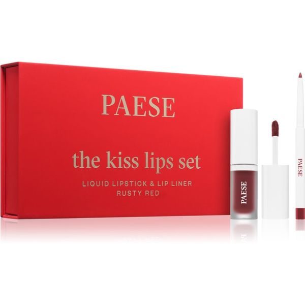 Paese Paese The Kiss Lips Set Rusty Red подаръчен комплект 04 Rusty Red цвят