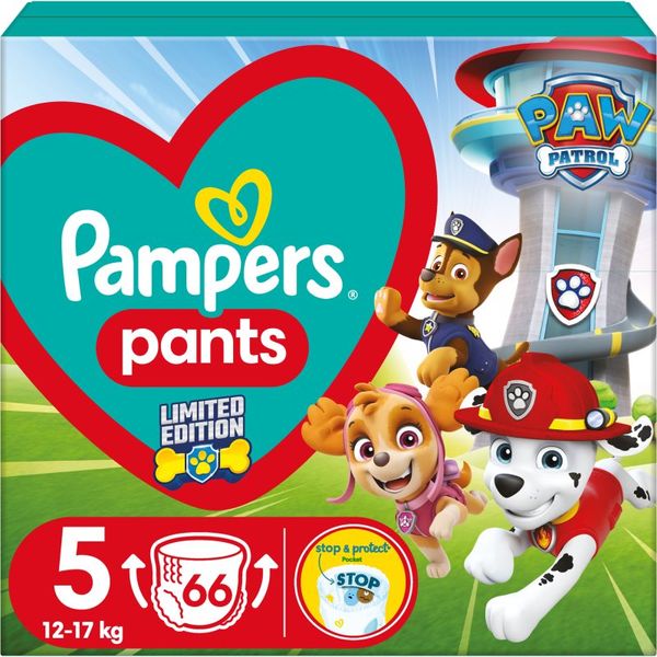 Pampers Pampers Active Baby Pants Paw Patrol Size 5 еднократни пелени гащички 12-17 kg 66 бр.