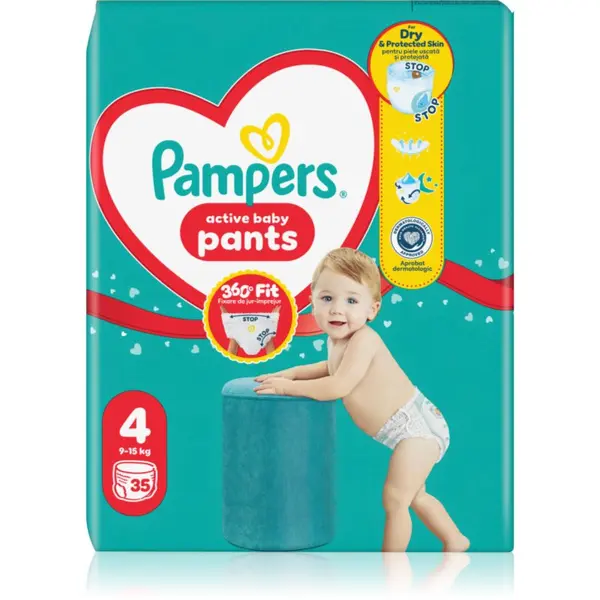 Pampers Pampers Active Baby Pants Size 4 еднократни пелени гащички 9-15 kg 35 бр.