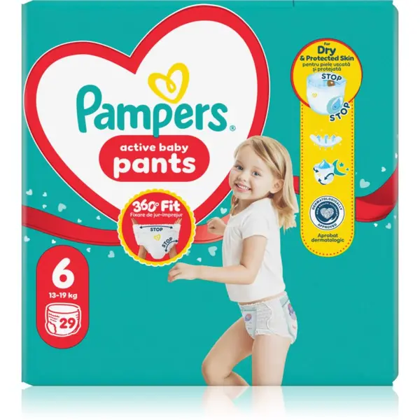 Pampers Pampers Active Baby Pants Size 6 еднократни пелени гащички 13-19 kg 29 бр.