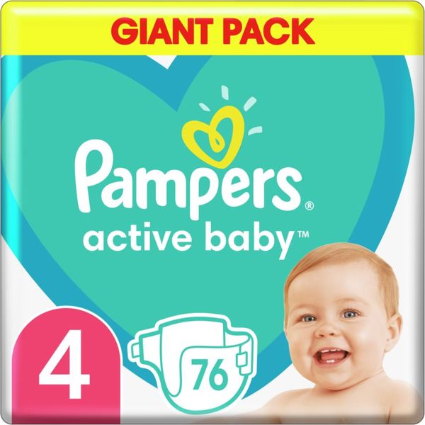 Pampers Pampers Active Baby Size 4 еднократни пелени 9-14 kg 76 бр.