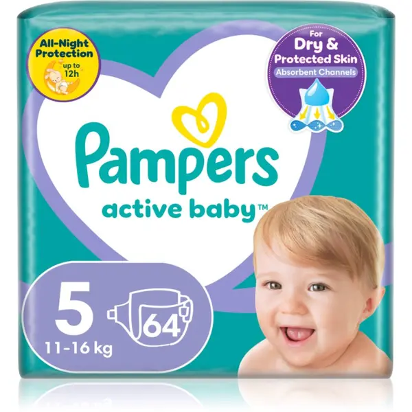 Pampers Pampers Active Baby Size 5 еднократни пелени 11-16 kg 64 бр.