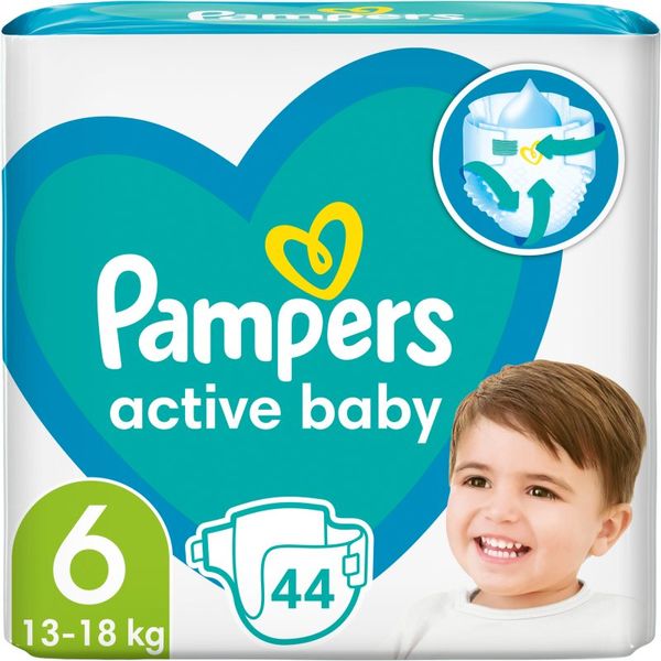 Pampers Pampers Active Baby Size 6 еднократни пелени 13-18 kg 44 бр.