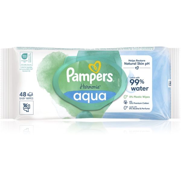 Pampers Pampers Harmonie Aqua мокри почистващи кърпички за деца 48 бр.