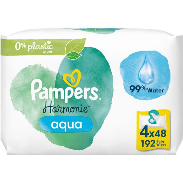 Pampers Pampers Harmonie Aqua мокри почистващи кърпички за деца 4x48 бр.