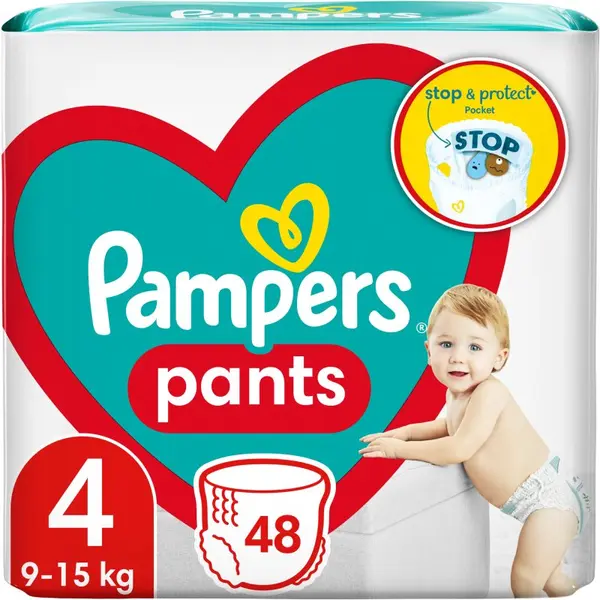 Pampers Pampers Pants Size 4 еднократни пелени гащички 9-15 kg 48 бр.