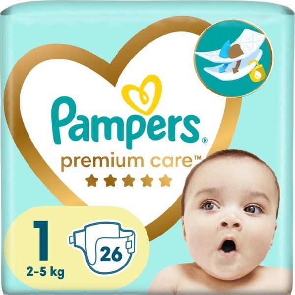 Pampers Pampers Premium Care Newborn Size 1 еднократни пелени 2-5 kg 26 бр.