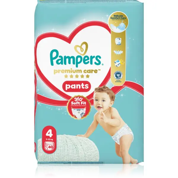 Pampers Pampers Premium Care Pants Size 4 еднократни пелени гащички 9-15 kg 40 бр.