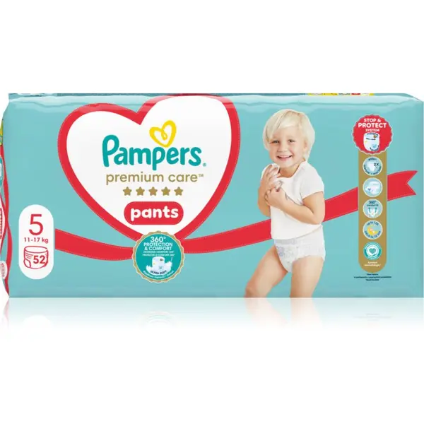 Pampers Pampers Premium Care Pants Size 5 еднократни пелени гащички 11-17 kg 52 бр.