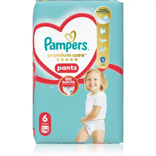 Pampers Pampers Premium Care Pants Size 6 еднократни пелени гащички 13-19 kg 46 бр.