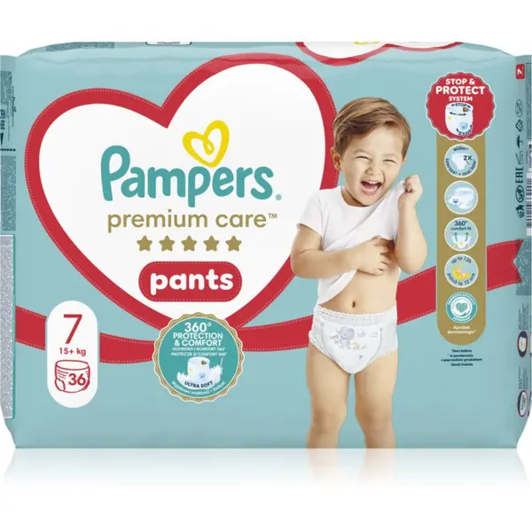 Pampers Pampers Premium Care Pants Size 7 еднократни пелени гащички 15+ kg 36 бр.