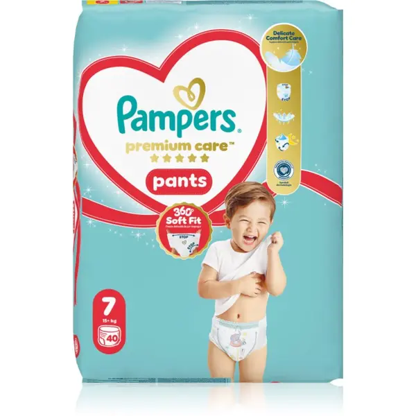 Pampers Pampers Premium Care Pants Size 7 еднократни пелени гащички 15+ kg 40 бр.