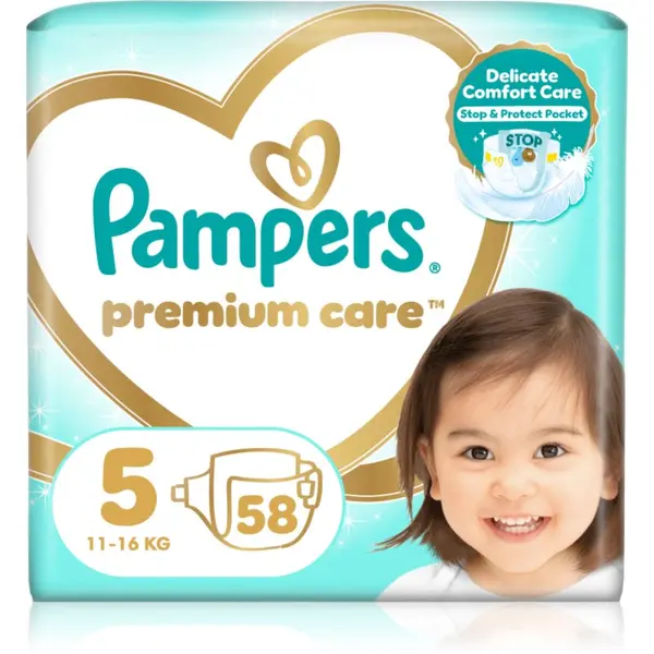 Pampers Pampers Premium Care Size 5 еднократни пелени 11-16 kg 58 бр.