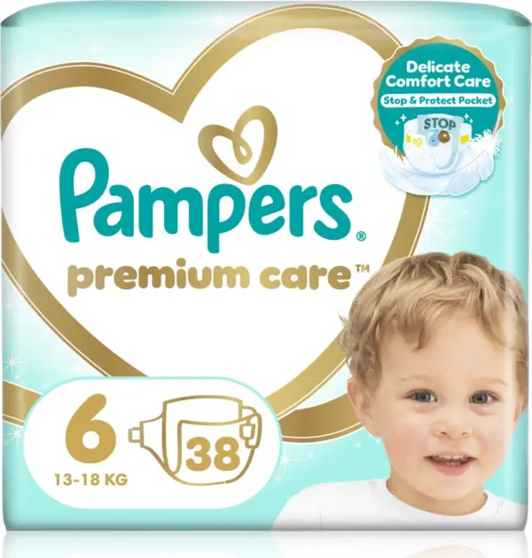 Pampers Pampers Premium Care Size 6 еднократни пелени 13-18 kg 38 бр.