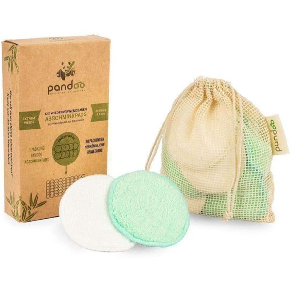 Pandoo Pandoo Make-up Remover Pads Washable & Reusable тампони за почистване на грим, които могат да се перат 10 бр.