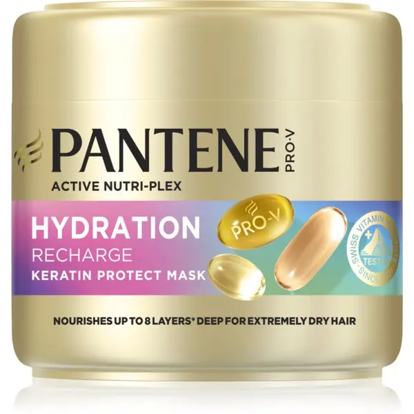 Pantene Pantene Pro-V Active Nutri Plex Hydration Recharge регенерираща и хидратираща маска за коса. с кератин 300 мл.