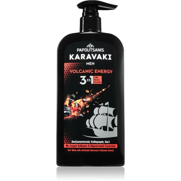 PAPOUTSANIS PAPOUTSANIS Karavaki Volcanic Energy почистващ гел 3 в 1 550 мл.