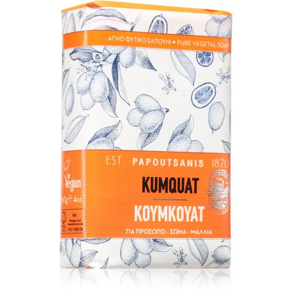 PAPOUTSANIS PAPOUTSANIS Kumquat твърд сапун 150 гр.