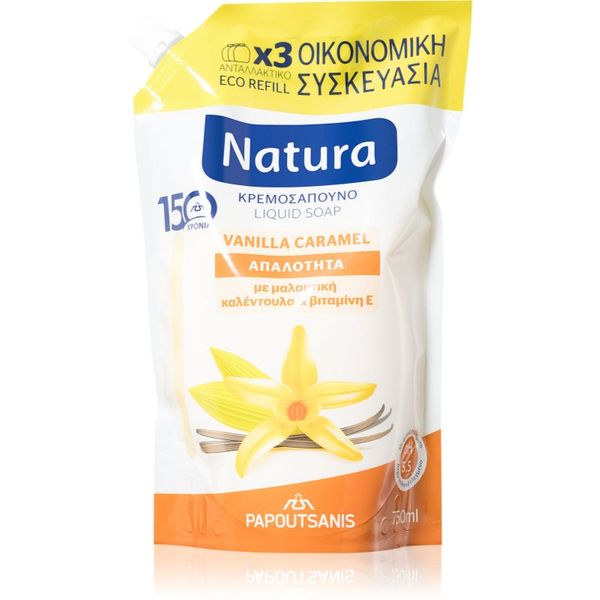 PAPOUTSANIS PAPOUTSANIS Natura Vanilla Caramel течен сапун пълнител 750 мл.