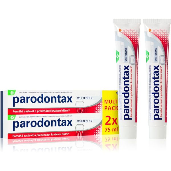 Parodontax Parodontax Whitening избелваща паста за зъби срещу кървене на венците 2x75 мл.