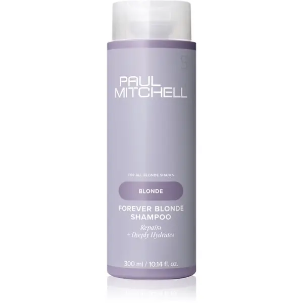 Paul Mitchell Paul Mitchell Blonde Forever Blonde Shampoo лилав шампоан за изрусена коса, коса с кичури със студени руси нюанси 300 мл.