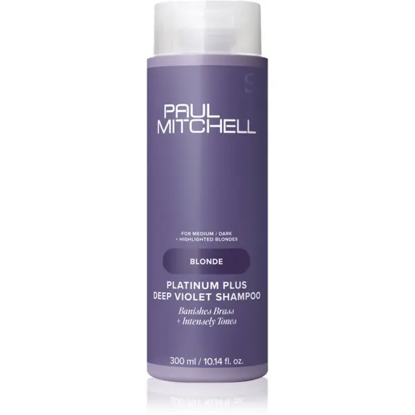 Paul Mitchell Paul Mitchell Blonde Platinum Plus Deep Violet Shampoo лилав шампоан неутрализиращ жълтеникавите оттенъци 300 мл.