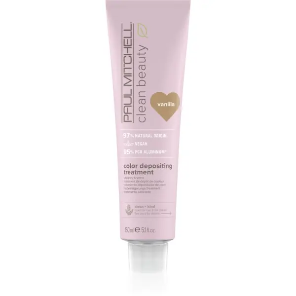 Paul Mitchell Paul Mitchell Clean Beauty Color Depositing Treatment подхранваща маска за боядисана коса цвят Vanilla 150 мл.