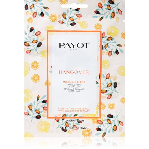 Payot Payot Morning Mask Hangover озаряваща платнена маска за всички типове кожа на лицето 19 мл.