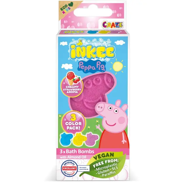 Peppa Pig Peppa Pig Bath Bomb бомбичка за вана за деца 3x15 гр.