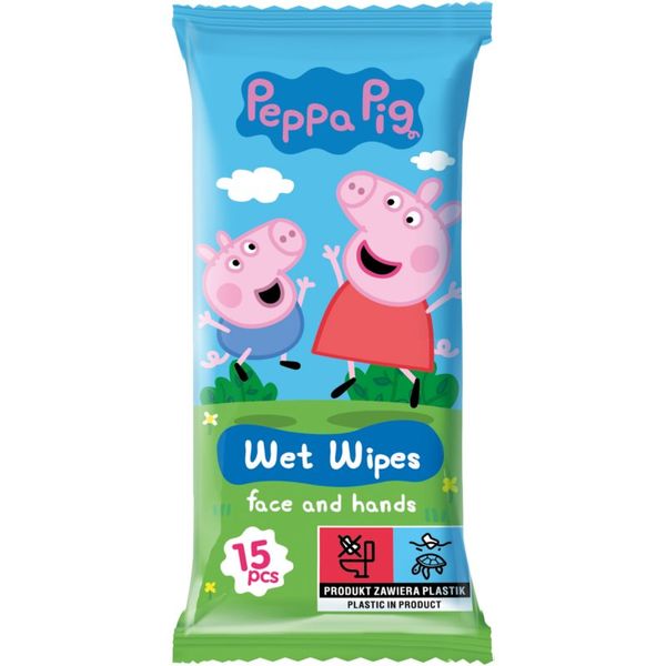 Peppa Pig Peppa Pig Wet Wipes мокри почистващи кърпички за деца 15 бр.