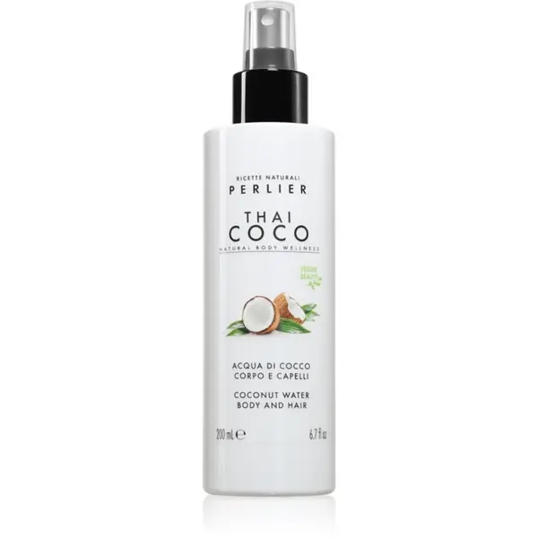 Perlier Perlier Thai Coco Coconut Water Body And Hair Парфюмирана мъгла за тяло и коса за тяло и коса аромати 200 мл.