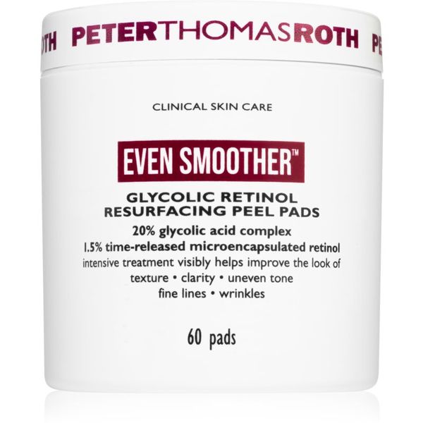 Peter Thomas Roth Peter Thomas Roth Even Smoother Glycolic Retinol Resurfacing Peel Pads ексфолиращи тампони за лице за нощ 1 капс.