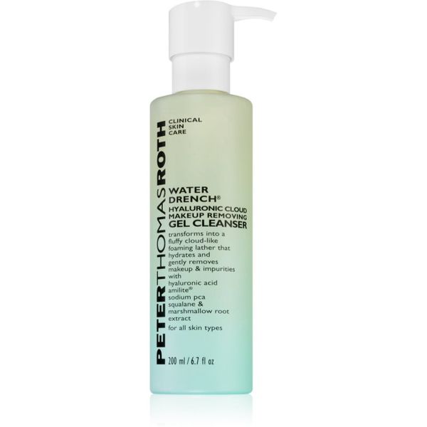 Peter Thomas Roth Peter Thomas Roth Water Drench Hyaluronic Cloud Gel Cleanser почистващ и премахващ грима гел 200 мл.