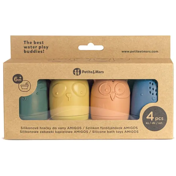 Petite&Mars Petite&Mars Amigos играчка за вода 6 m+ 4 бр.