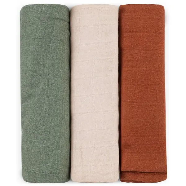Petite&Mars Petite&Mars Moussy пелени от плат Earth Tones 68 x 68 cm 3 бр.