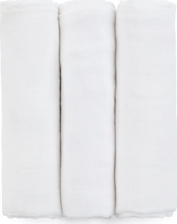 Petite&Mars Petite&Mars Moussy пелени от плат Total White 68 x 68 cm 3 бр.