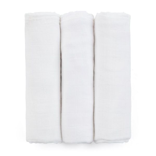 Petite&Mars Petite&Mars Moussy пелени от плат Total White 68 x 68 cm 3 бр.