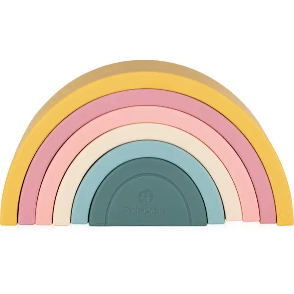 Petite&Mars Petite&Mars Rainbow 12m+ играчка за подреждане Intense Ochre 1 бр.